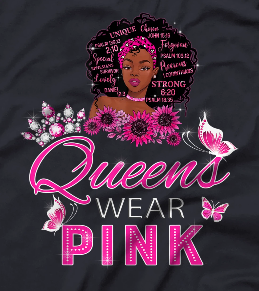 Black Girl God Says I Am Breast Cancer Awareness Black Woman T-Shirt