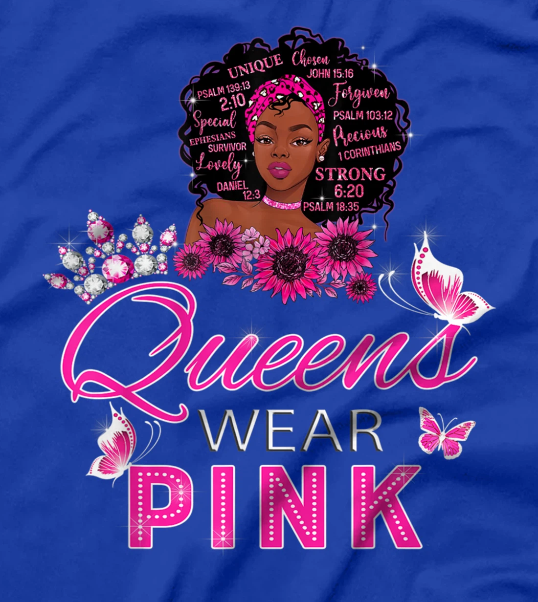 Black Girl God Says I Am Breast Cancer Awareness Black Woman T-Shirt