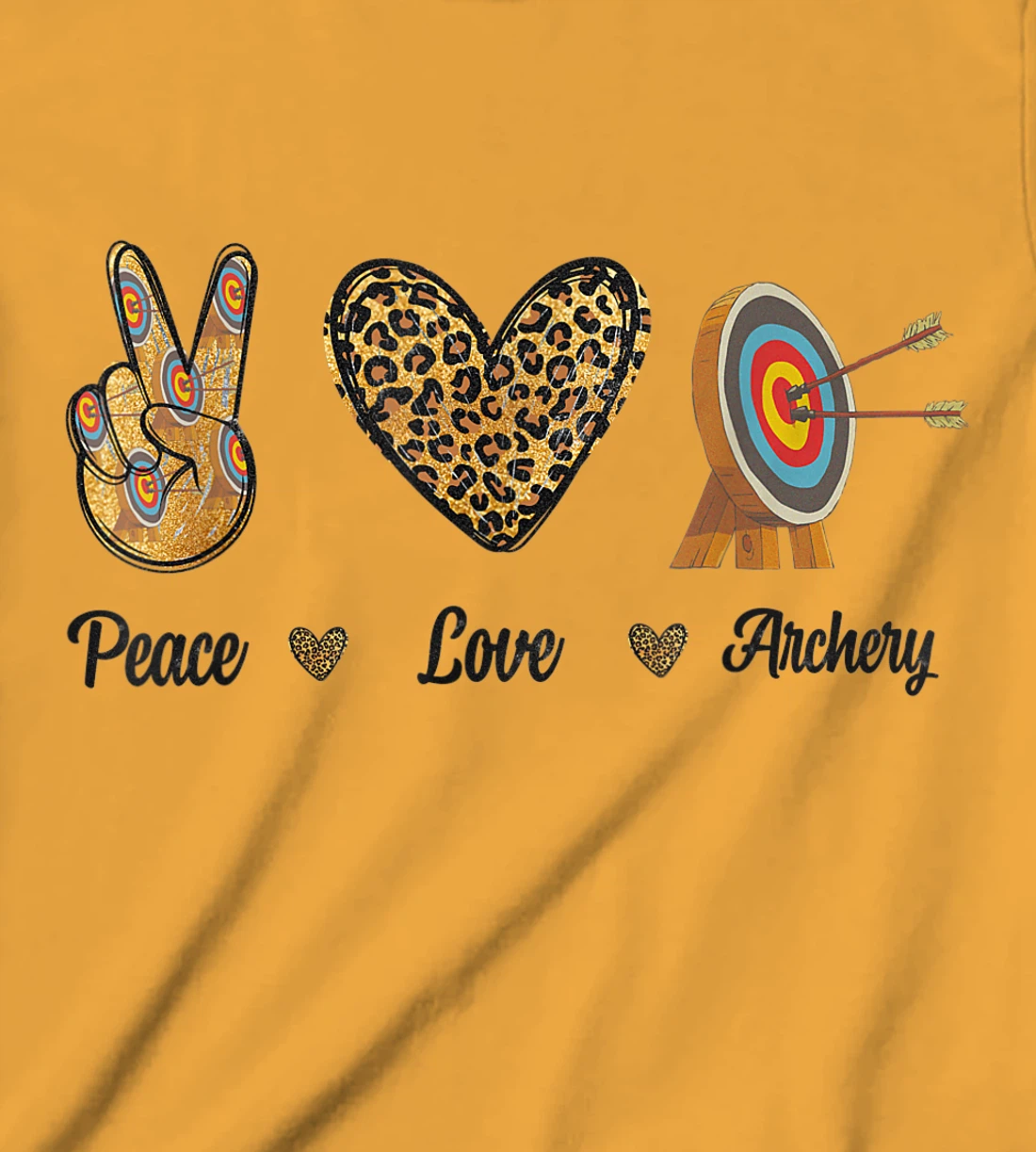 Womens Peace Love Archery Lovers Archer Bowman Hunters Leopard Men T-Shirt, Kid T-Shirt and Women T-Shirt