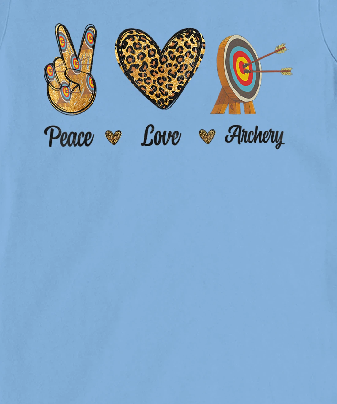 Womens Peace Love Archery Lovers Archer Bowman Hunters Leopard Men T-Shirt, Kid T-Shirt and Women T-Shirt