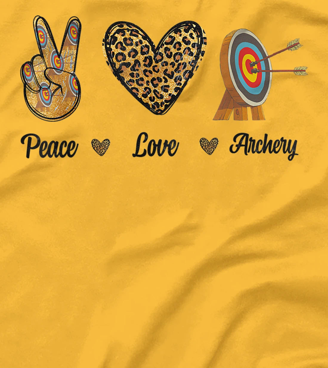 Womens Peace Love Archery Lovers Archer Bowman Hunters Leopard Men T-Shirt, Kid T-Shirt and Women T-Shirt
