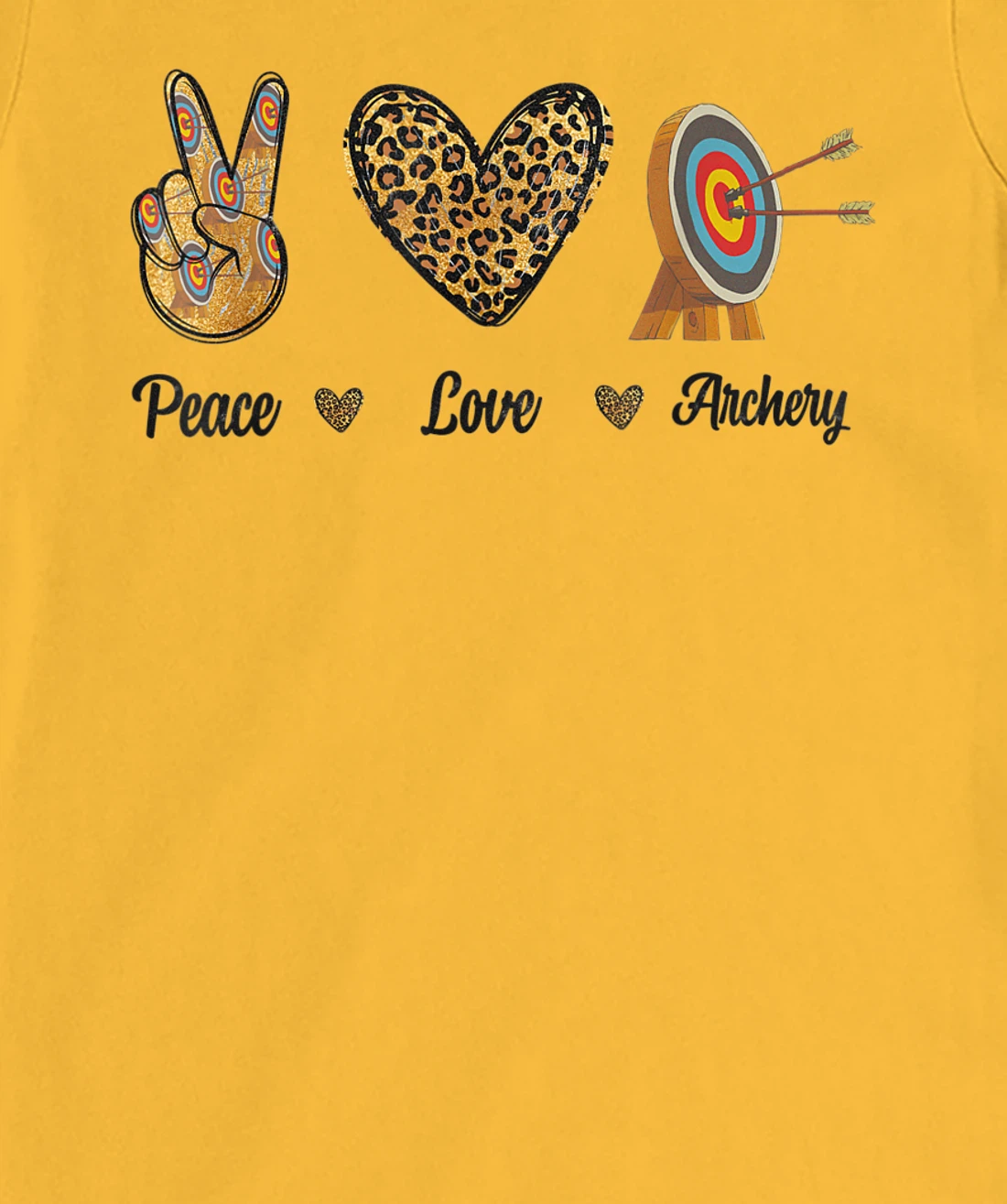 Womens Peace Love Archery Lovers Archer Bowman Hunters Leopard Men T-Shirt, Kid T-Shirt and Women T-Shirt