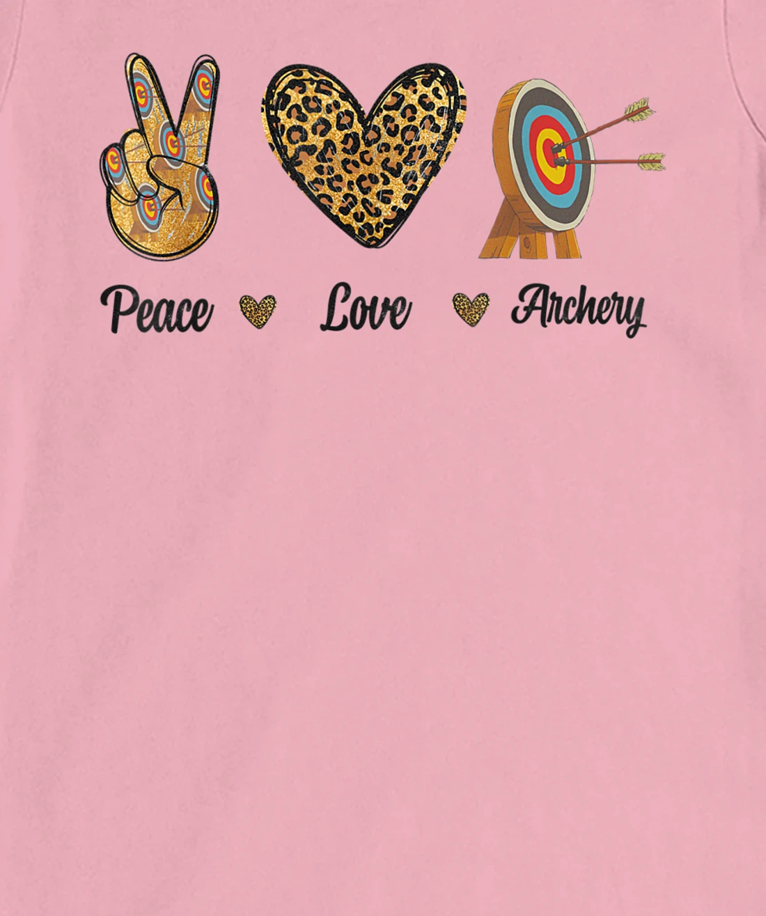 Womens Peace Love Archery Lovers Archer Bowman Hunters Leopard Men T-Shirt, Kid T-Shirt and Women T-Shirt