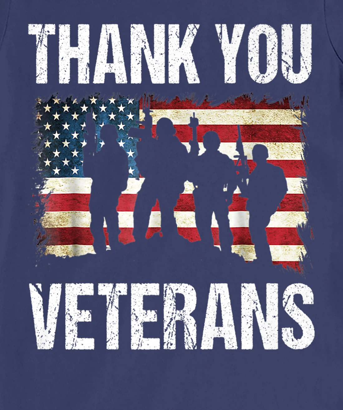 Veterans Day Tee Thank you Military Veterans American Flag T-Shirt, Women T-Shirt