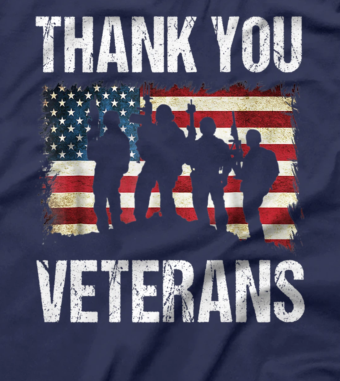 Veterans Day Tee Thank you Military Veterans American Flag T-Shirt, Women T-Shirt