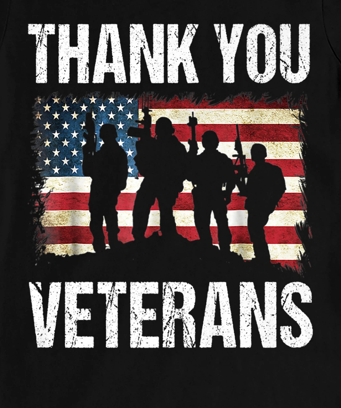 Veterans Day Tee Thank you Military Veterans American Flag T-Shirt, Women T-Shirt