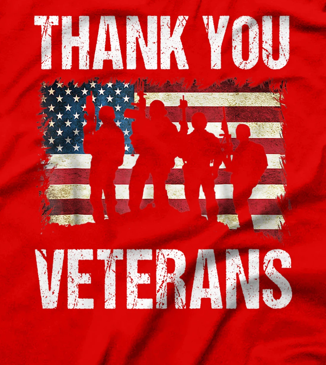 Veterans Day Tee Thank you Military Veterans American Flag T-Shirt, Women T-Shirt