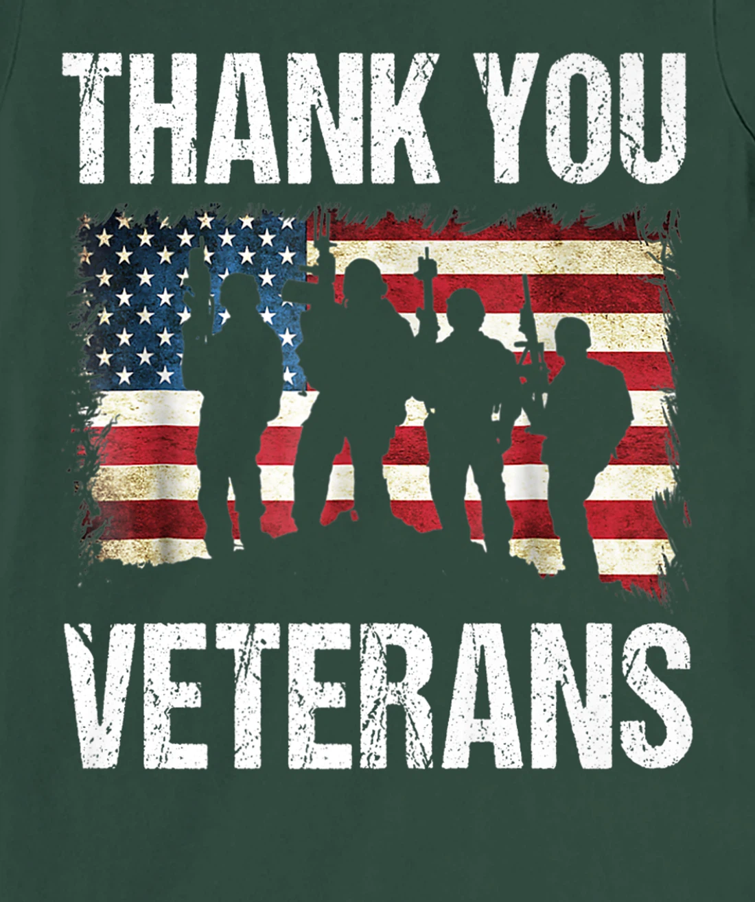 Veterans Day Tee Thank you Military Veterans American Flag T-Shirt, Women T-Shirt