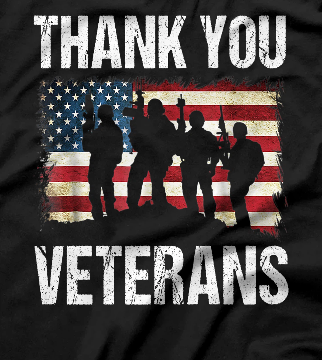 Veterans Day Tee Thank you Military Veterans American Flag T-Shirt, Women T-Shirt