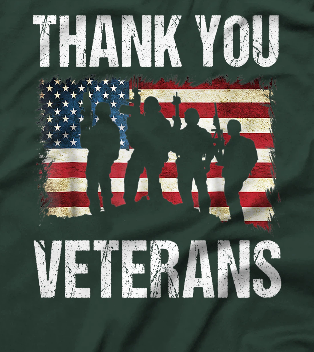 Veterans Day Tee Thank you Military Veterans American Flag T-Shirt, Women T-Shirt