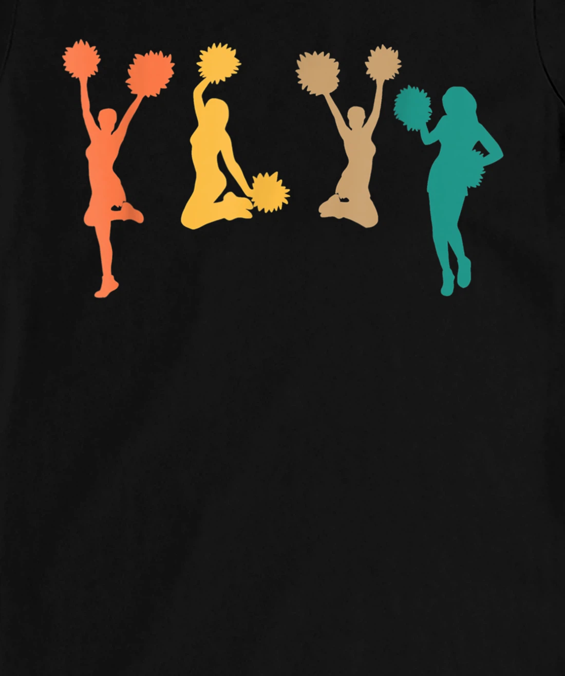 Retro Vintage Cheerleading Cheerleader T-Shirt, Women T-Shirt