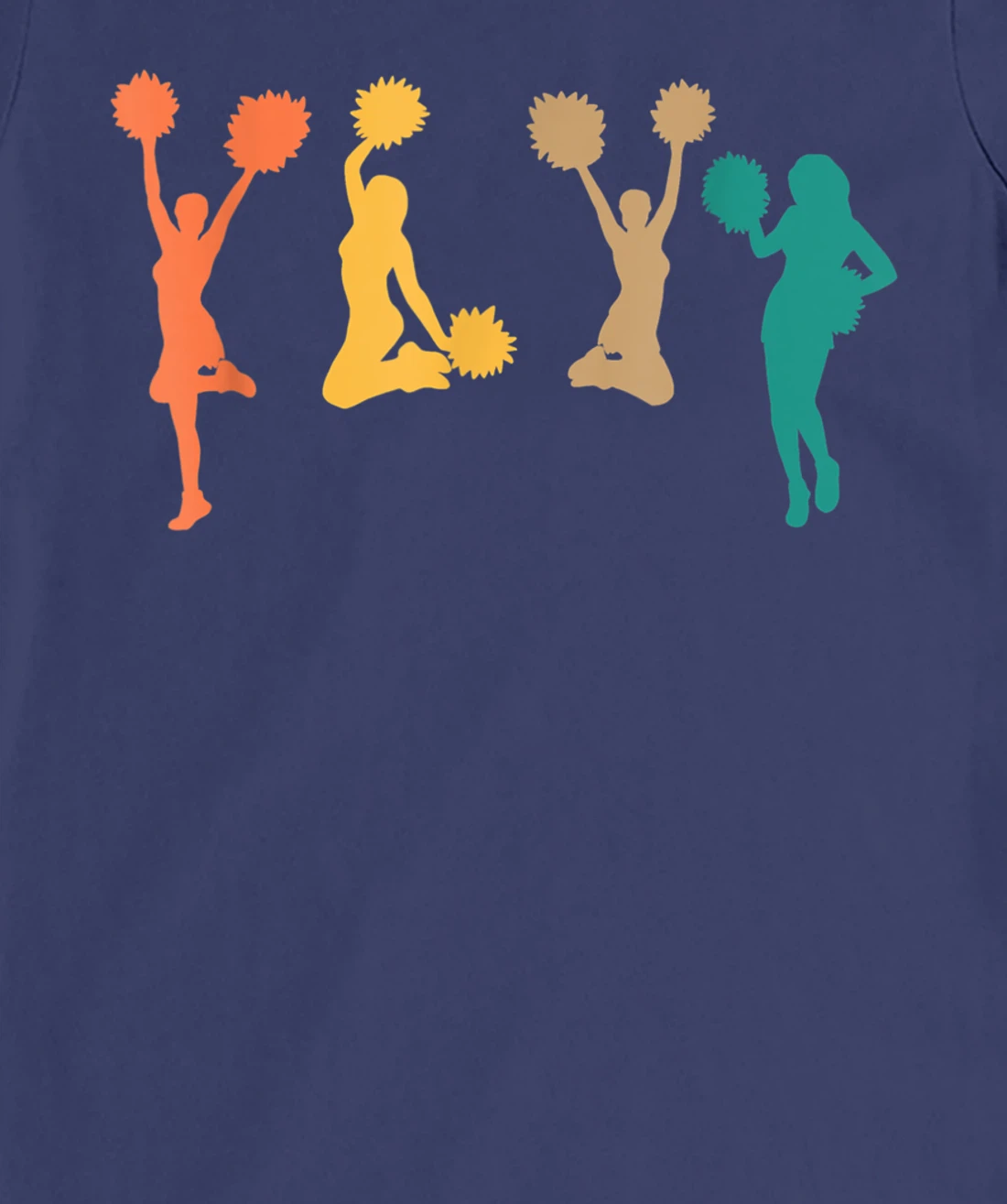 Retro Vintage Cheerleading Cheerleader T-Shirt, Women T-Shirt