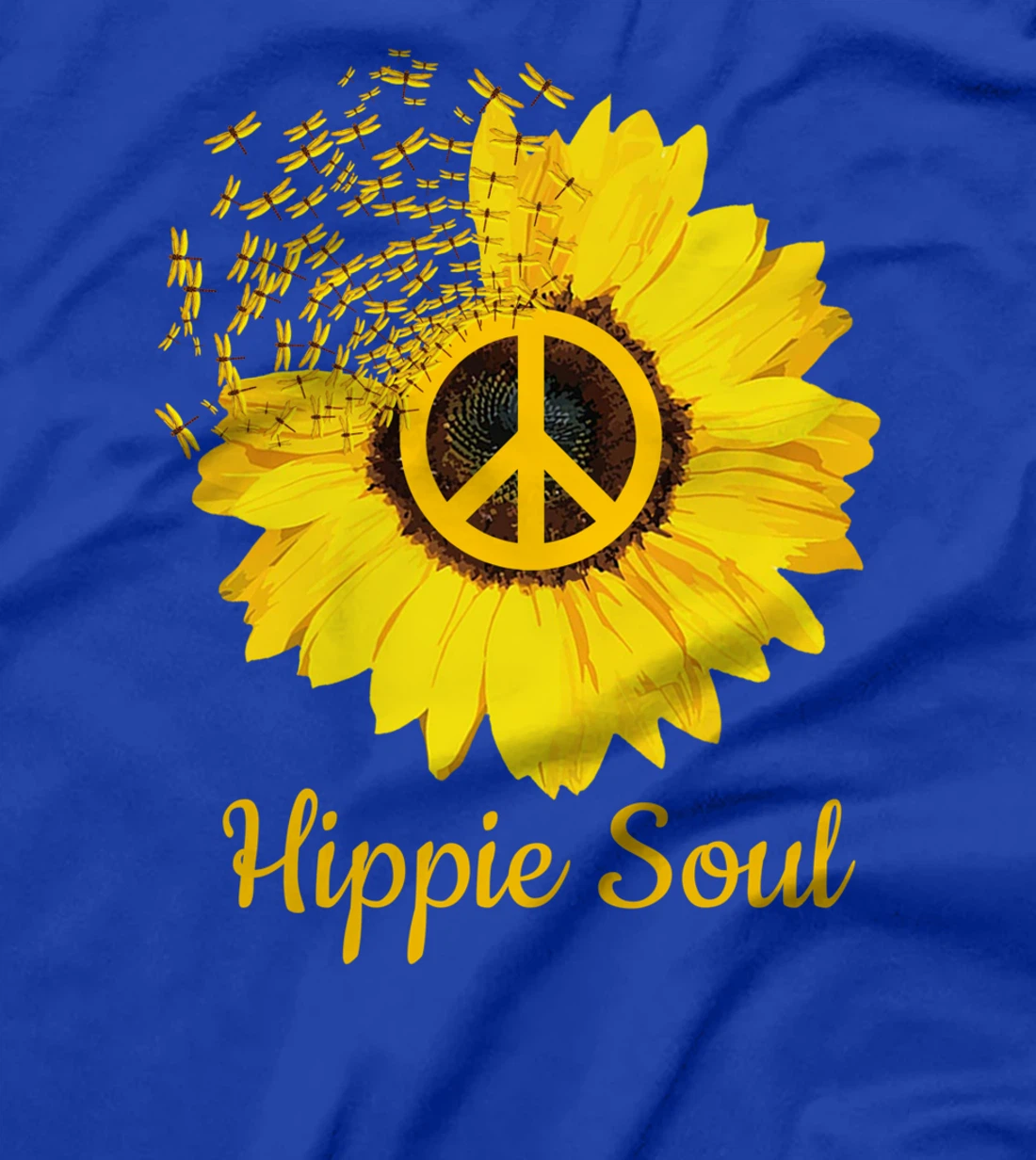 Hippie Soul Sunflower With Dragonfly T-Shirt