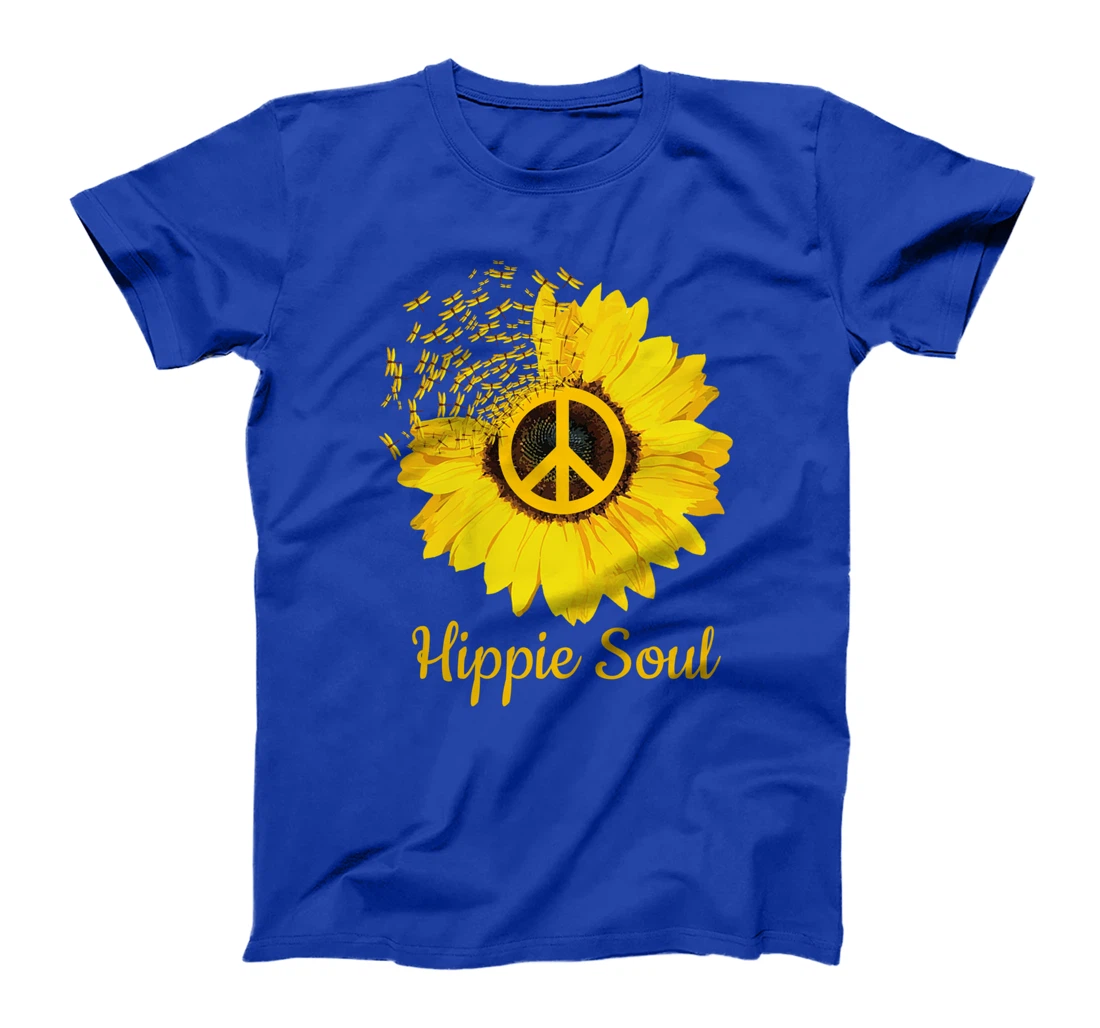 Hippie Soul Sunflower With Dragonfly T-Shirt
