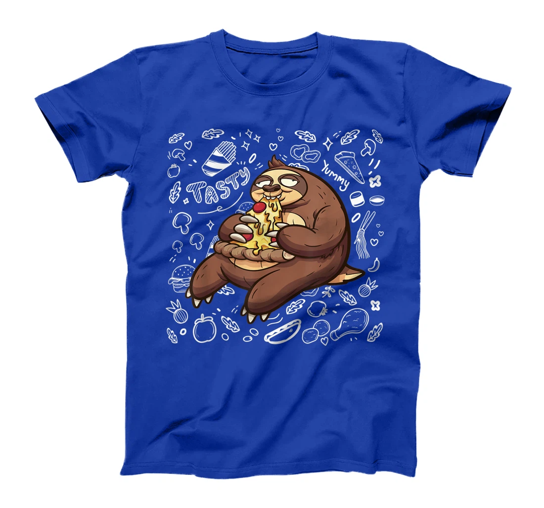 Funny Sloth Eating Pizza | Yummy Food Lovers Foodie T-Shirt, Kid T-Shirt and Women T-Shirt