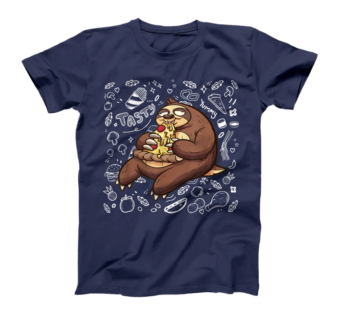 Funny Sloth Eating Pizza | Yummy Food Lovers Foodie T-Shirt, Kid T-Shirt and Women T-Shirt