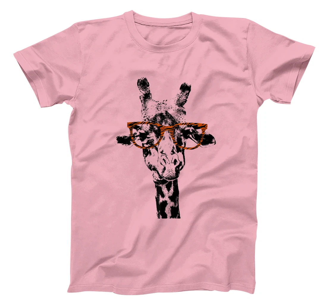 Womens Giraffe Tee Vintage Animal Tiger Print Glasses T-Shirt, Kid T-Shirt and Women T-Shirt