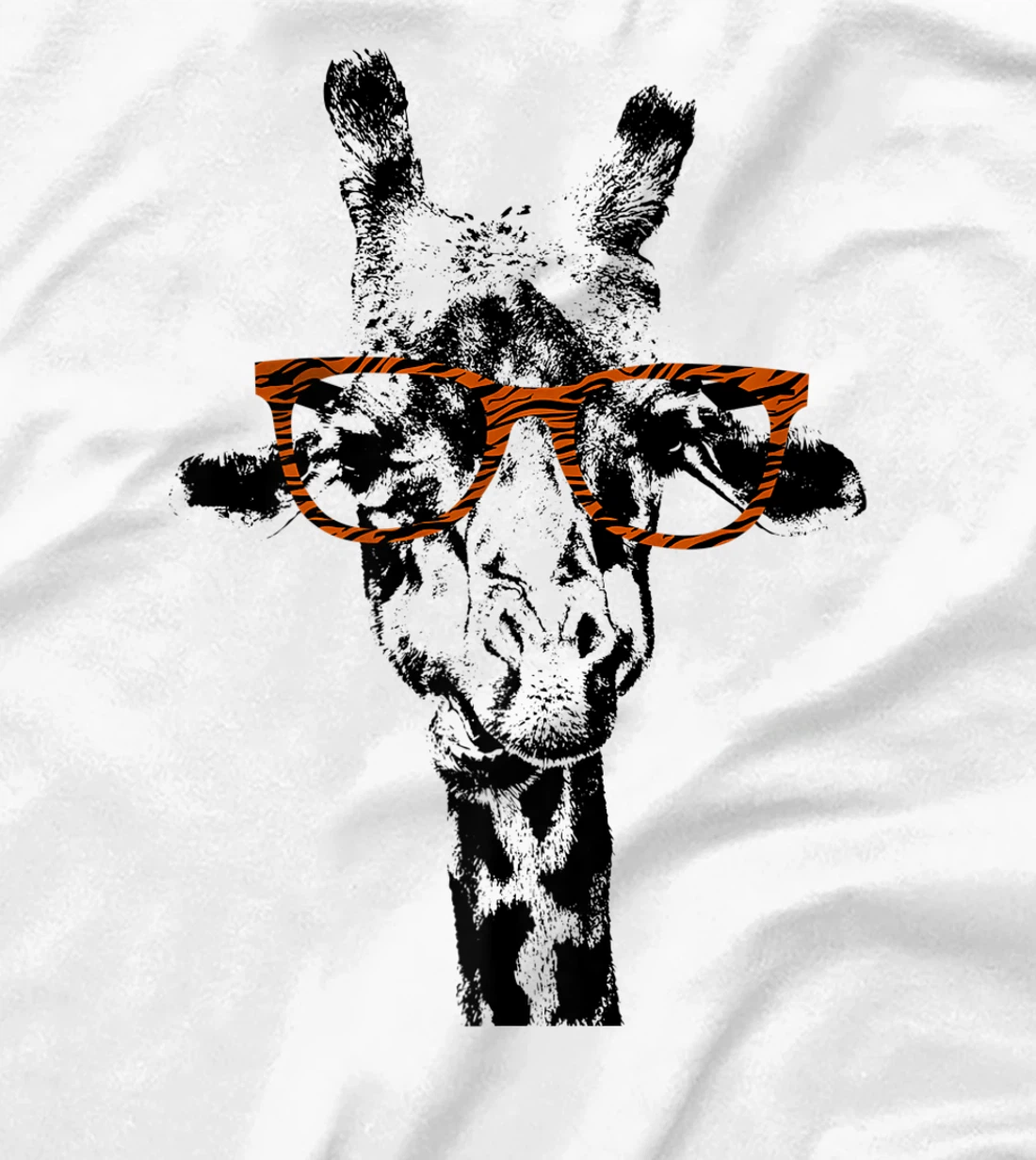 Womens Giraffe Tee Vintage Animal Tiger Print Glasses T-Shirt, Kid T-Shirt and Women T-Shirt