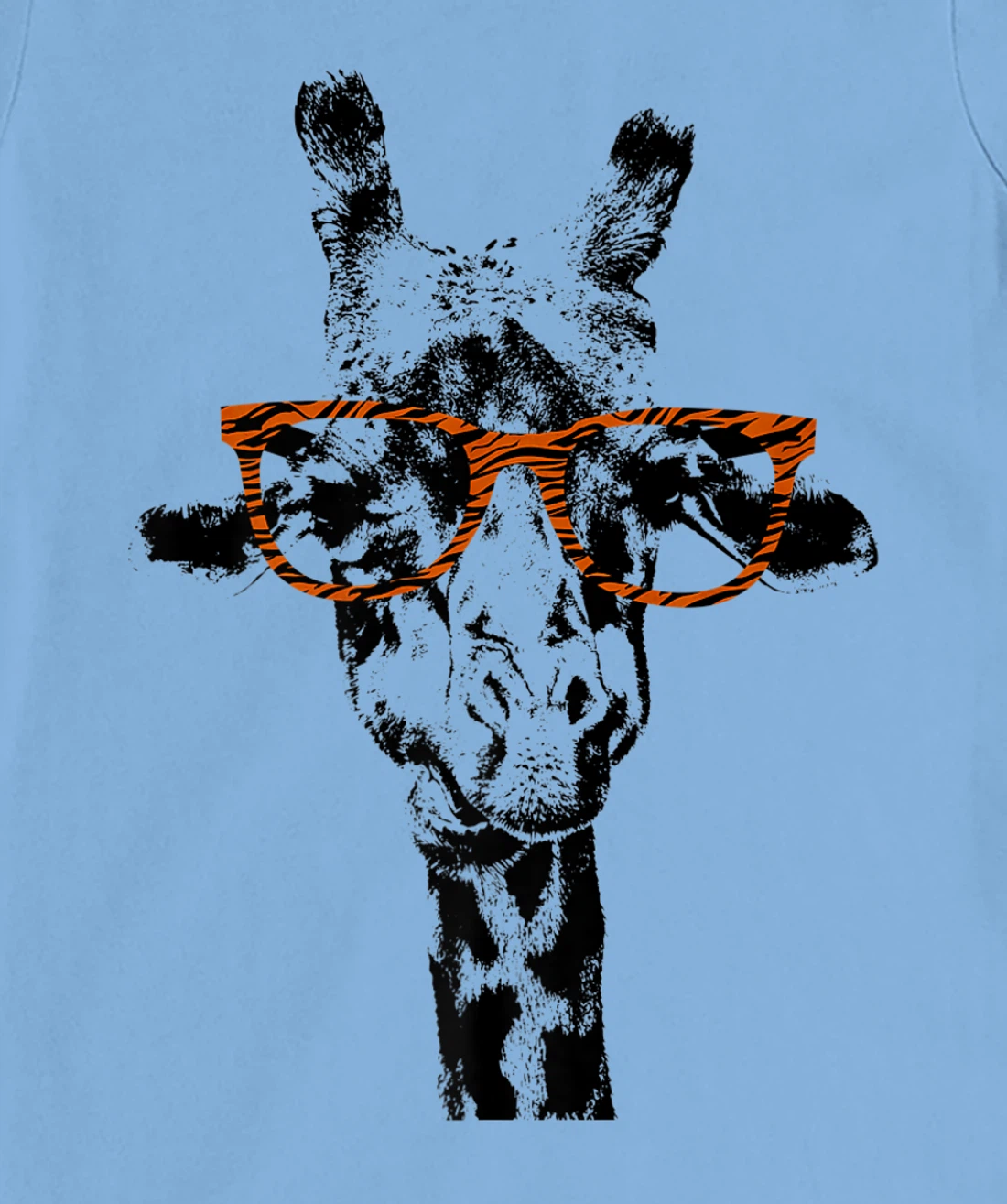 Womens Giraffe Tee Vintage Animal Tiger Print Glasses T-Shirt, Kid T-Shirt and Women T-Shirt