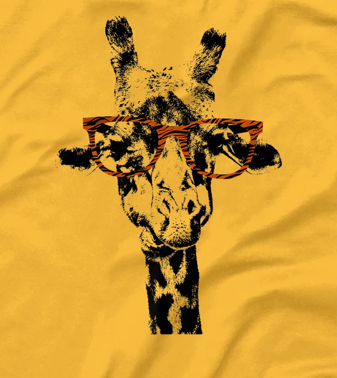 Womens Giraffe Tee Vintage Animal Tiger Print Glasses T-Shirt, Kid T-Shirt and Women T-Shirt