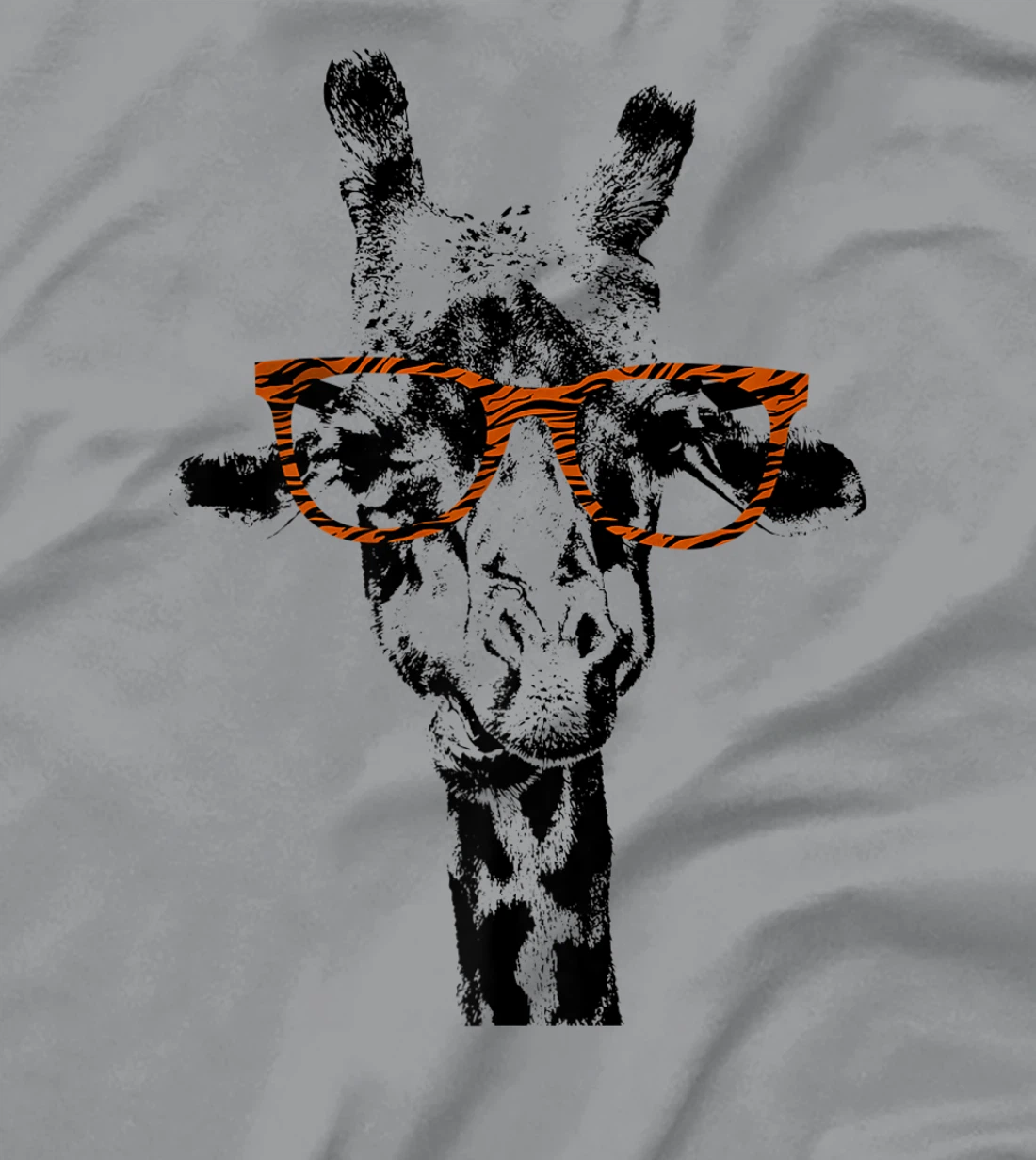Womens Giraffe Tee Vintage Animal Tiger Print Glasses T-Shirt, Kid T-Shirt and Women T-Shirt