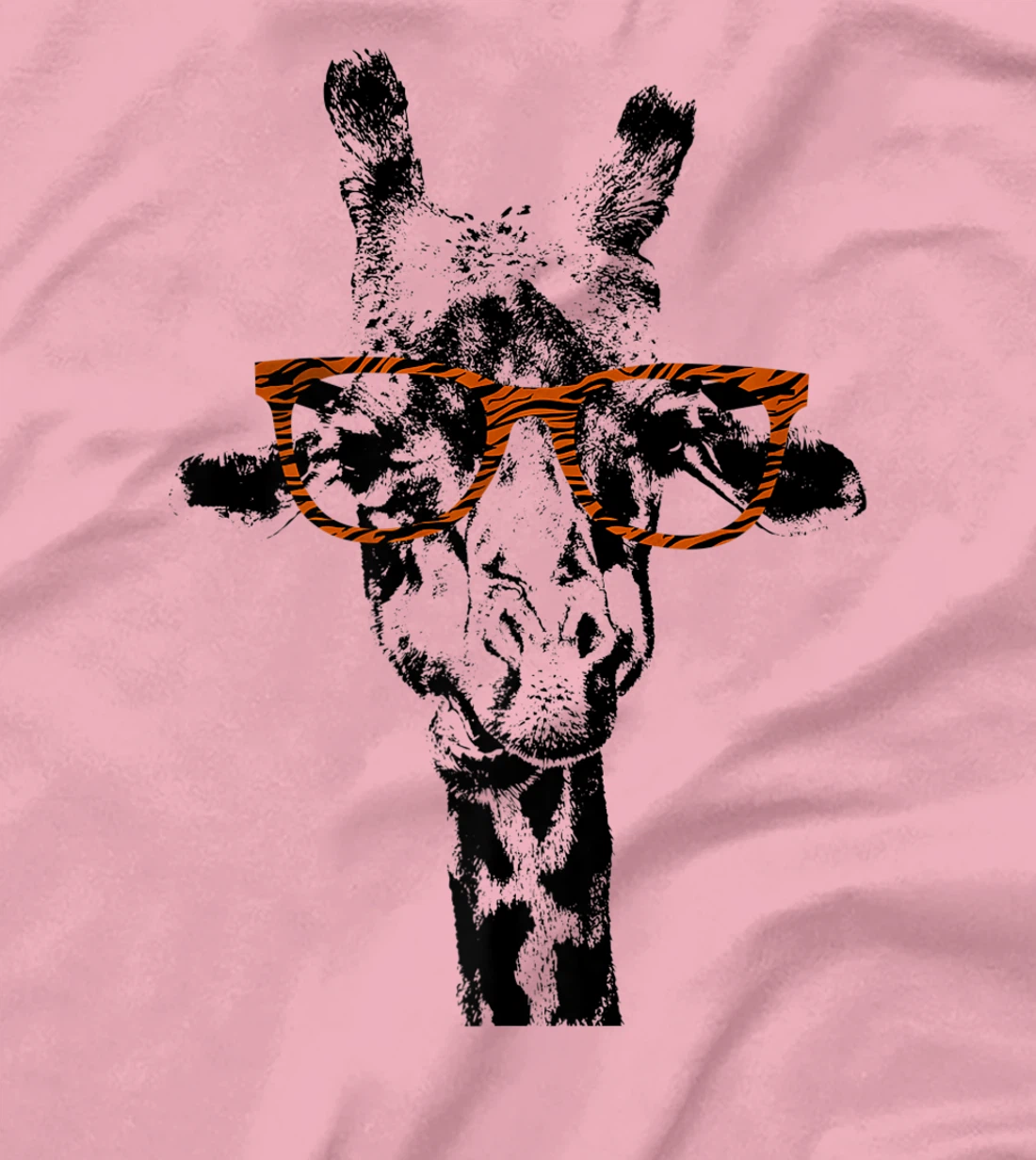 Womens Giraffe Tee Vintage Animal Tiger Print Glasses T-Shirt, Kid T-Shirt and Women T-Shirt
