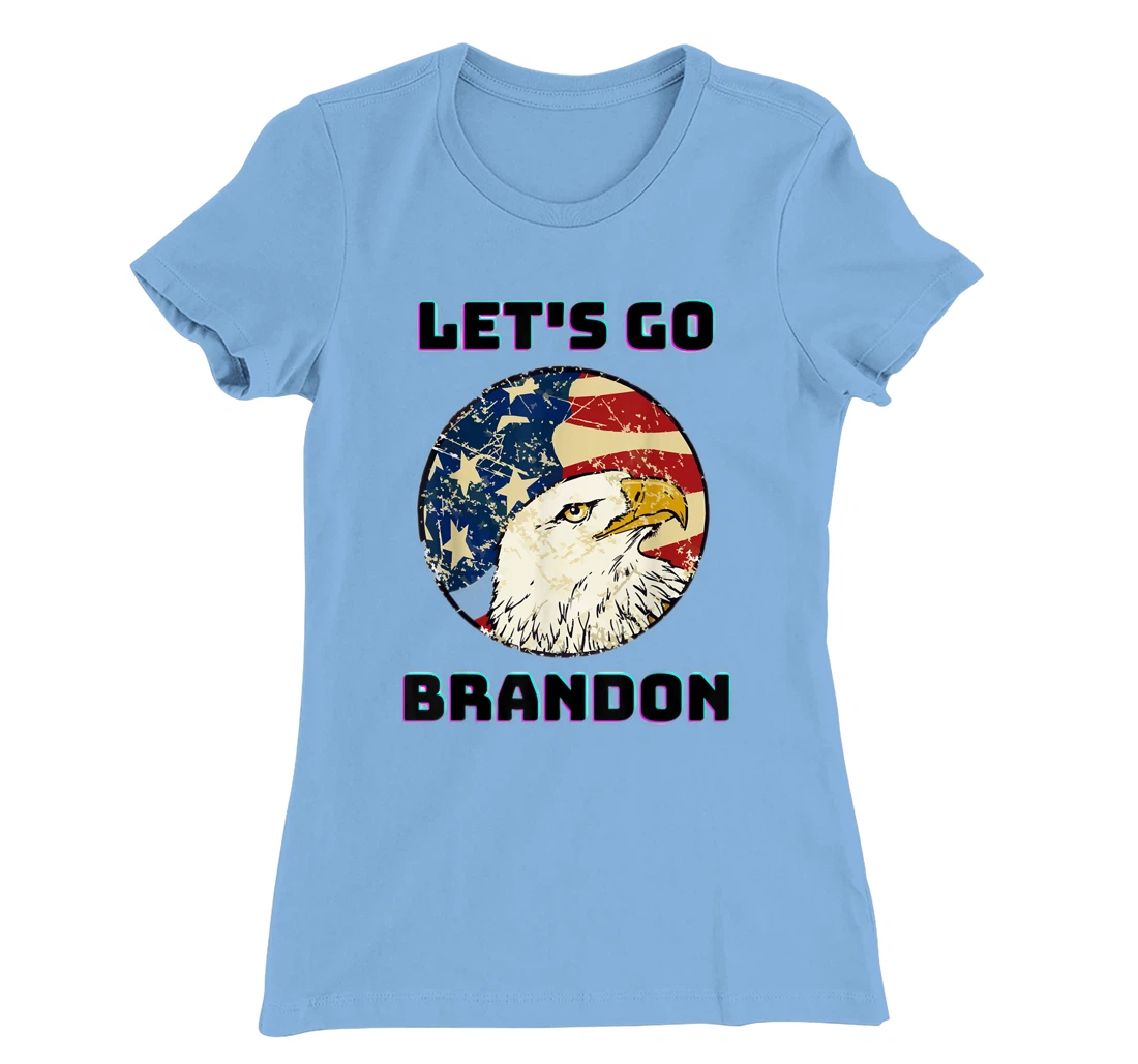 Let’s Go Brandon Conservative US Flag Gift T-Shirt, Women T-Shirt