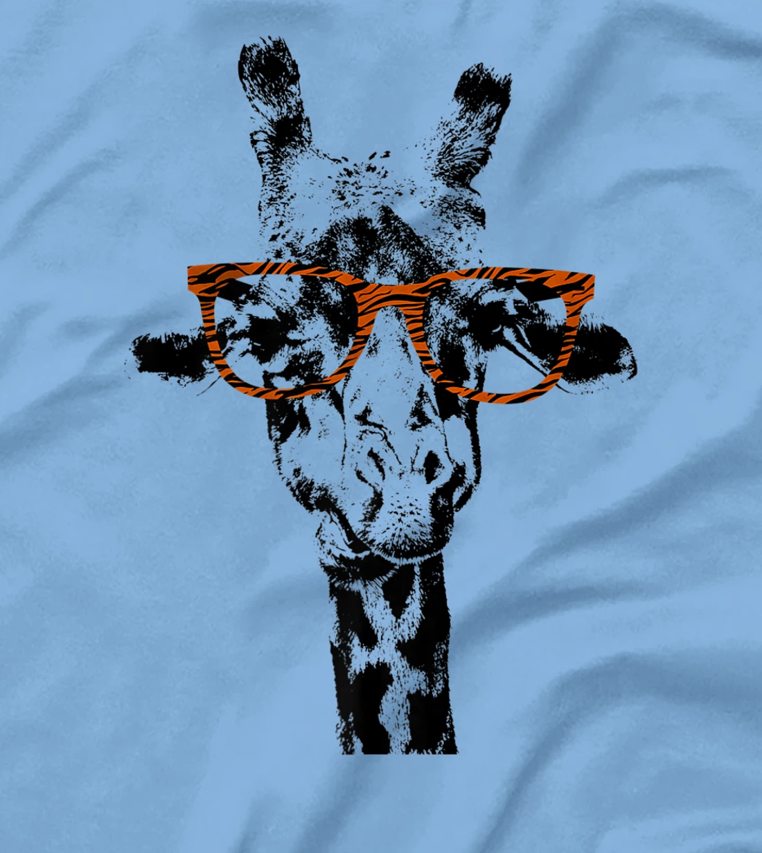 Womens Giraffe Tee Vintage Animal Tiger Print Glasses T-Shirt, Kid T-Shirt and Women T-Shirt