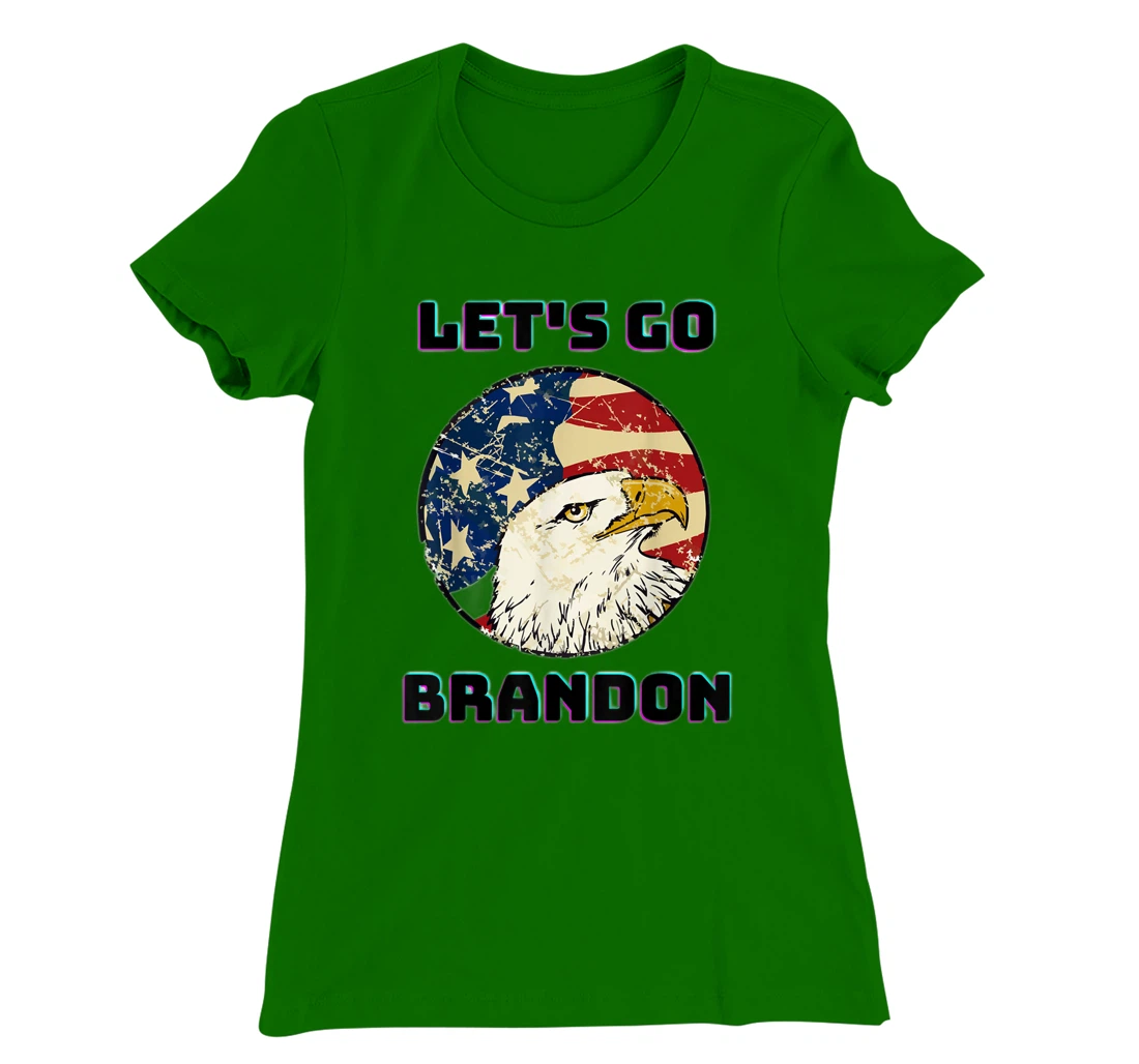 Let’s Go Brandon Conservative US Flag Gift T-Shirt, Women T-Shirt
