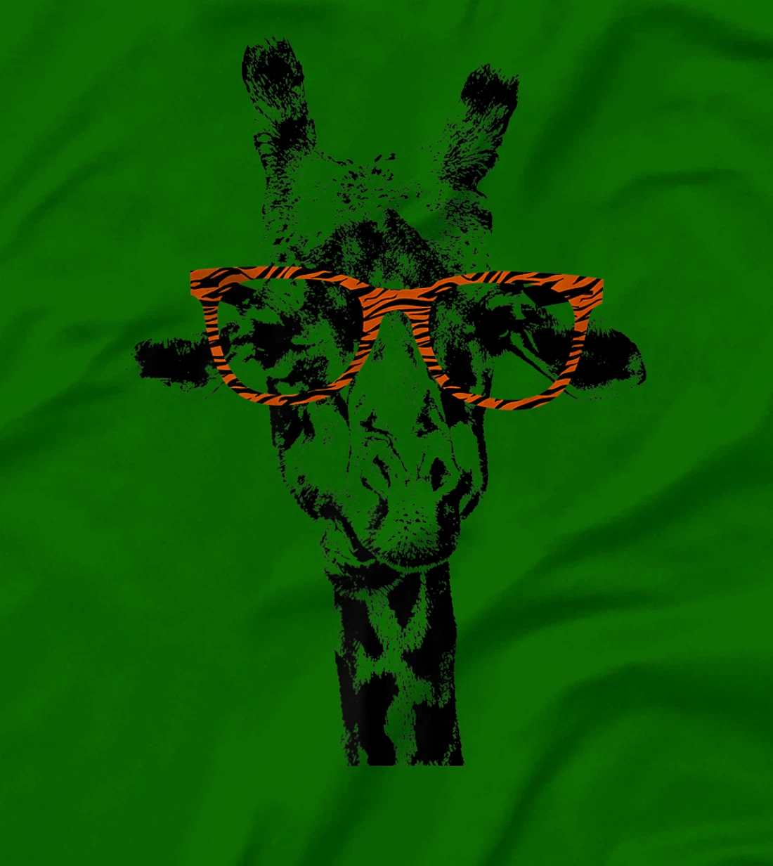 Womens Giraffe Tee Vintage Animal Tiger Print Glasses T-Shirt, Kid T-Shirt and Women T-Shirt