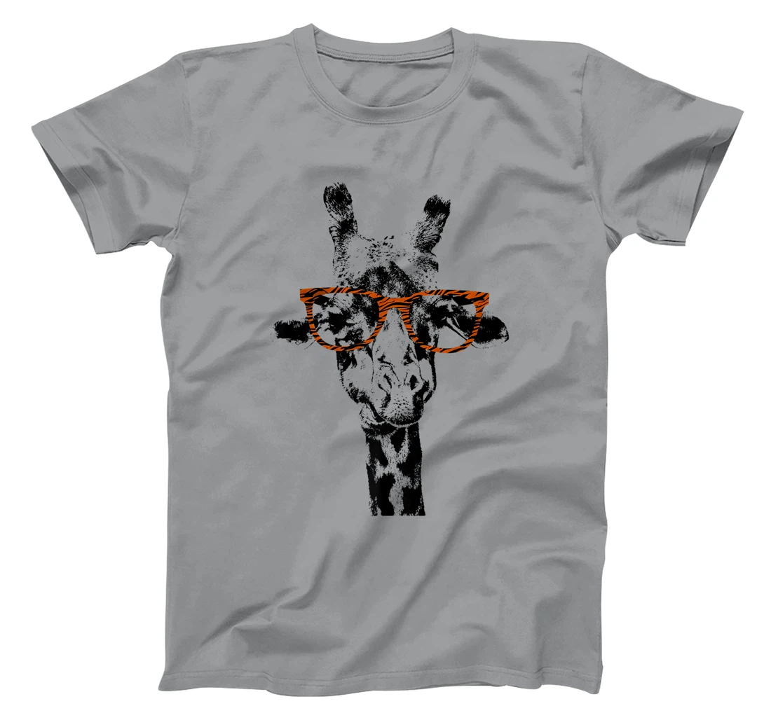 Womens Giraffe Tee Vintage Animal Tiger Print Glasses T-Shirt, Kid T-Shirt and Women T-Shirt