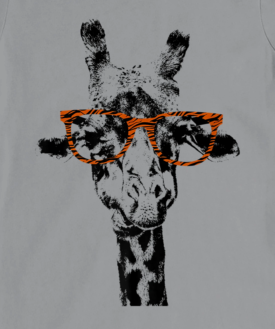 Womens Giraffe Tee Vintage Animal Tiger Print Glasses T-Shirt, Kid T-Shirt and Women T-Shirt