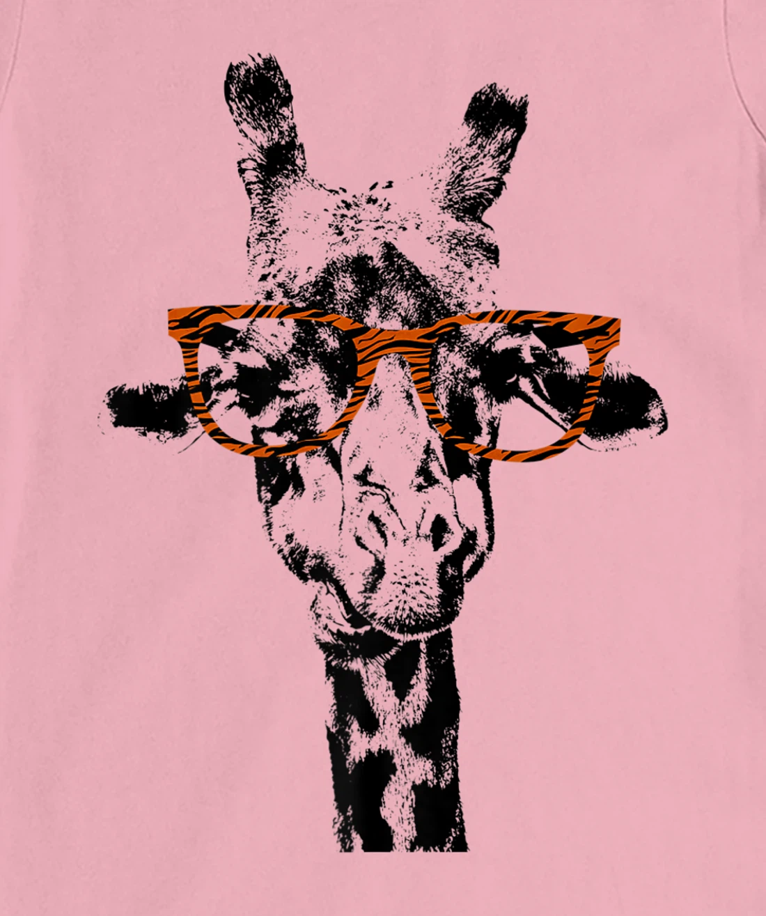 Womens Giraffe Tee Vintage Animal Tiger Print Glasses T-Shirt, Kid T-Shirt and Women T-Shirt