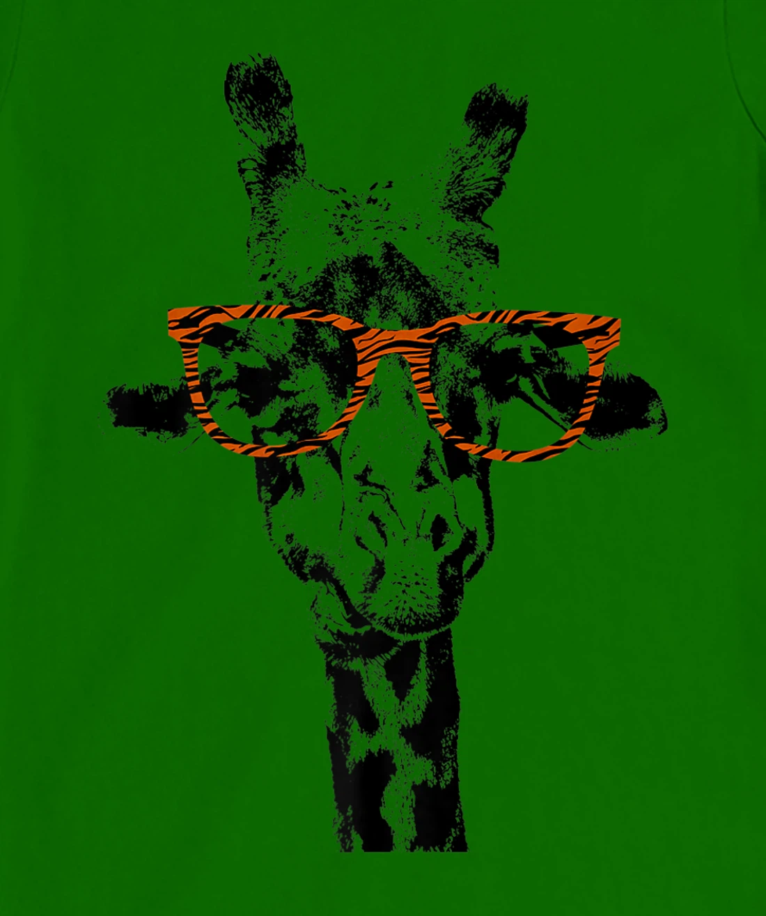 Womens Giraffe Tee Vintage Animal Tiger Print Glasses T-Shirt, Kid T-Shirt and Women T-Shirt