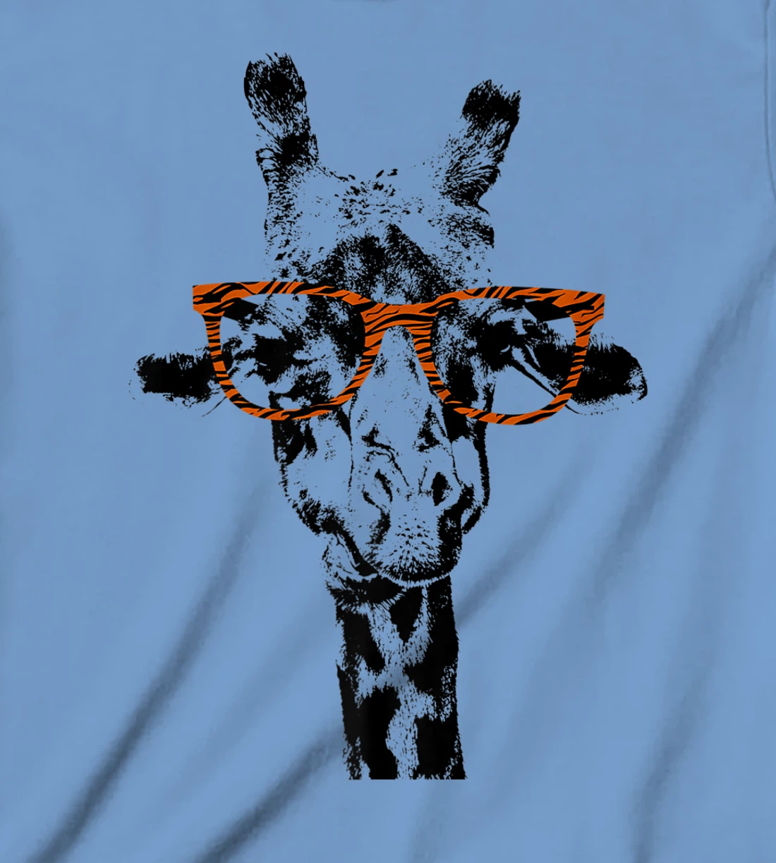 Womens Giraffe Tee Vintage Animal Tiger Print Glasses T-Shirt, Kid T-Shirt and Women T-Shirt