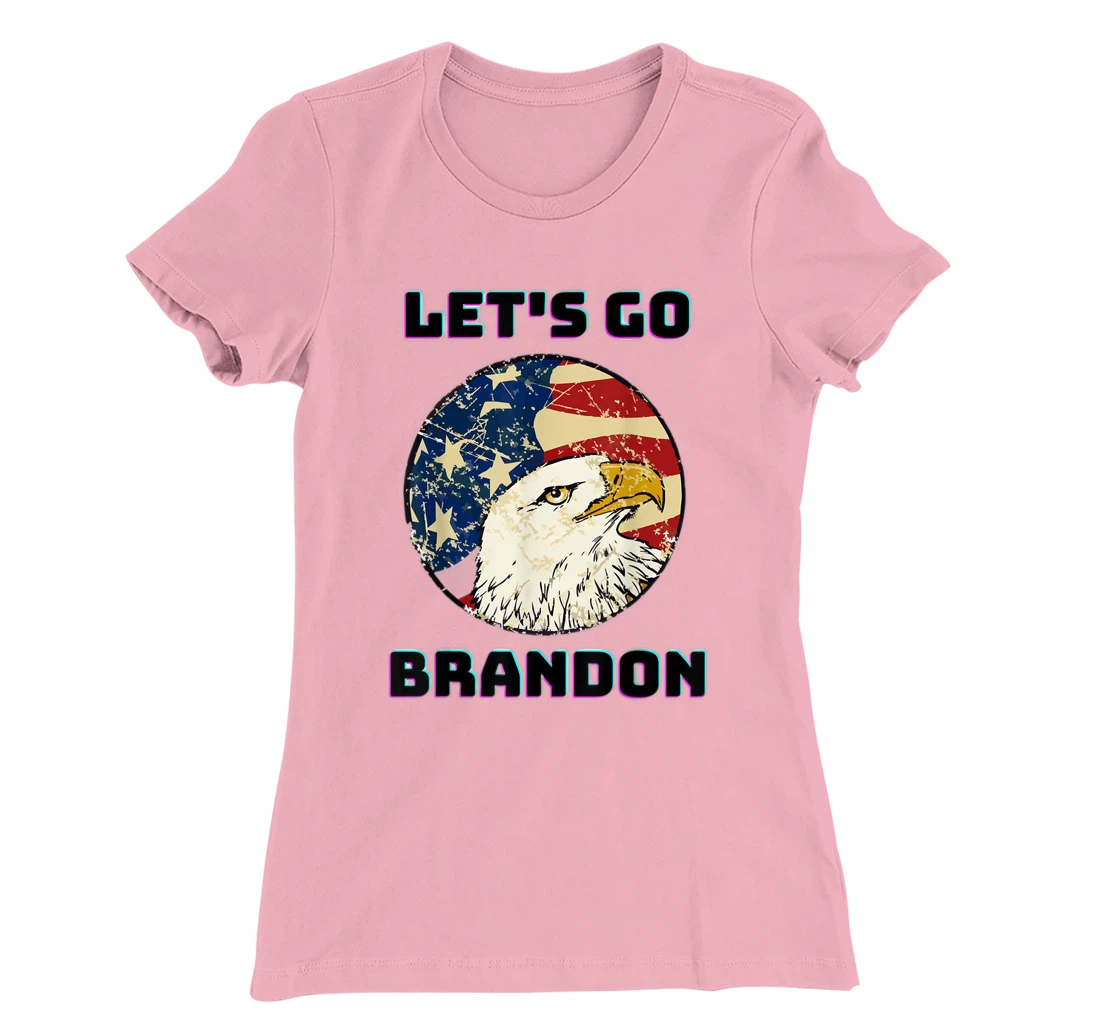 Let’s Go Brandon Conservative US Flag Gift T-Shirt, Women T-Shirt
