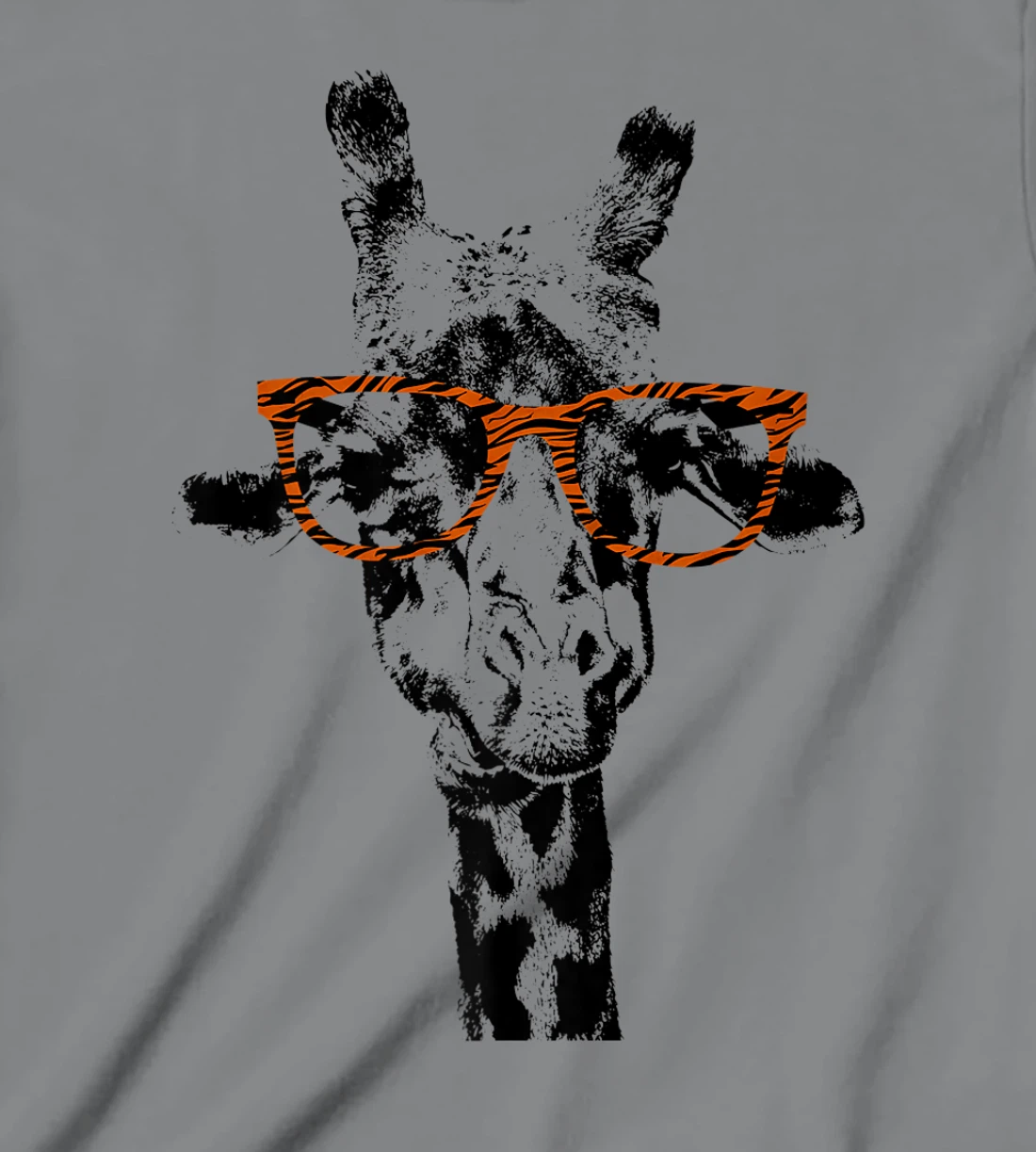 Womens Giraffe Tee Vintage Animal Tiger Print Glasses T-Shirt, Kid T-Shirt and Women T-Shirt
