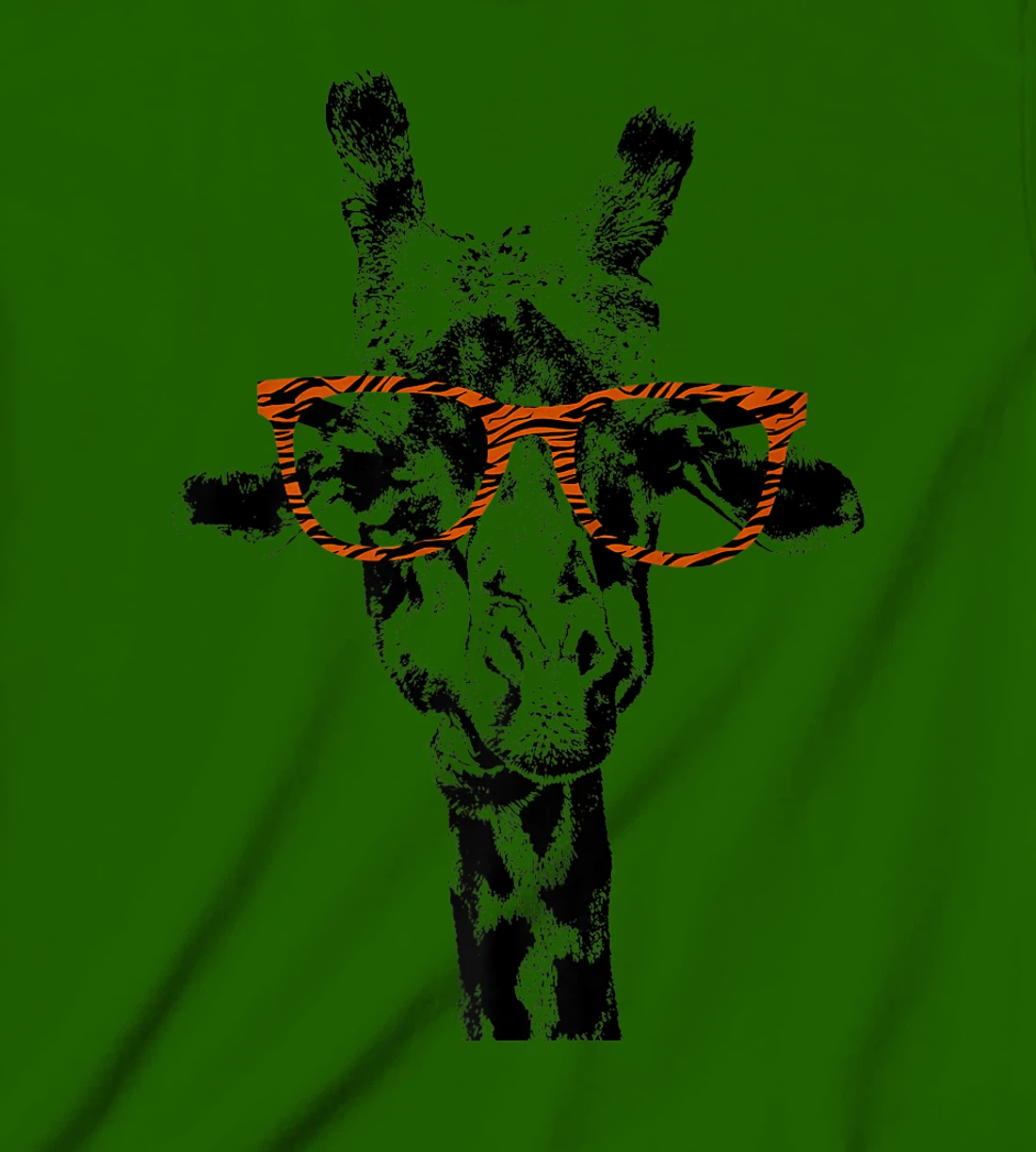 Womens Giraffe Tee Vintage Animal Tiger Print Glasses T-Shirt, Kid T-Shirt and Women T-Shirt