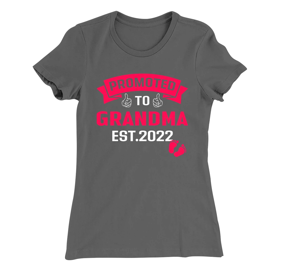 Promoted To Grandma Est. 2022 Funny Pregnancy Announcement T-Shirt, Women T-Shirt