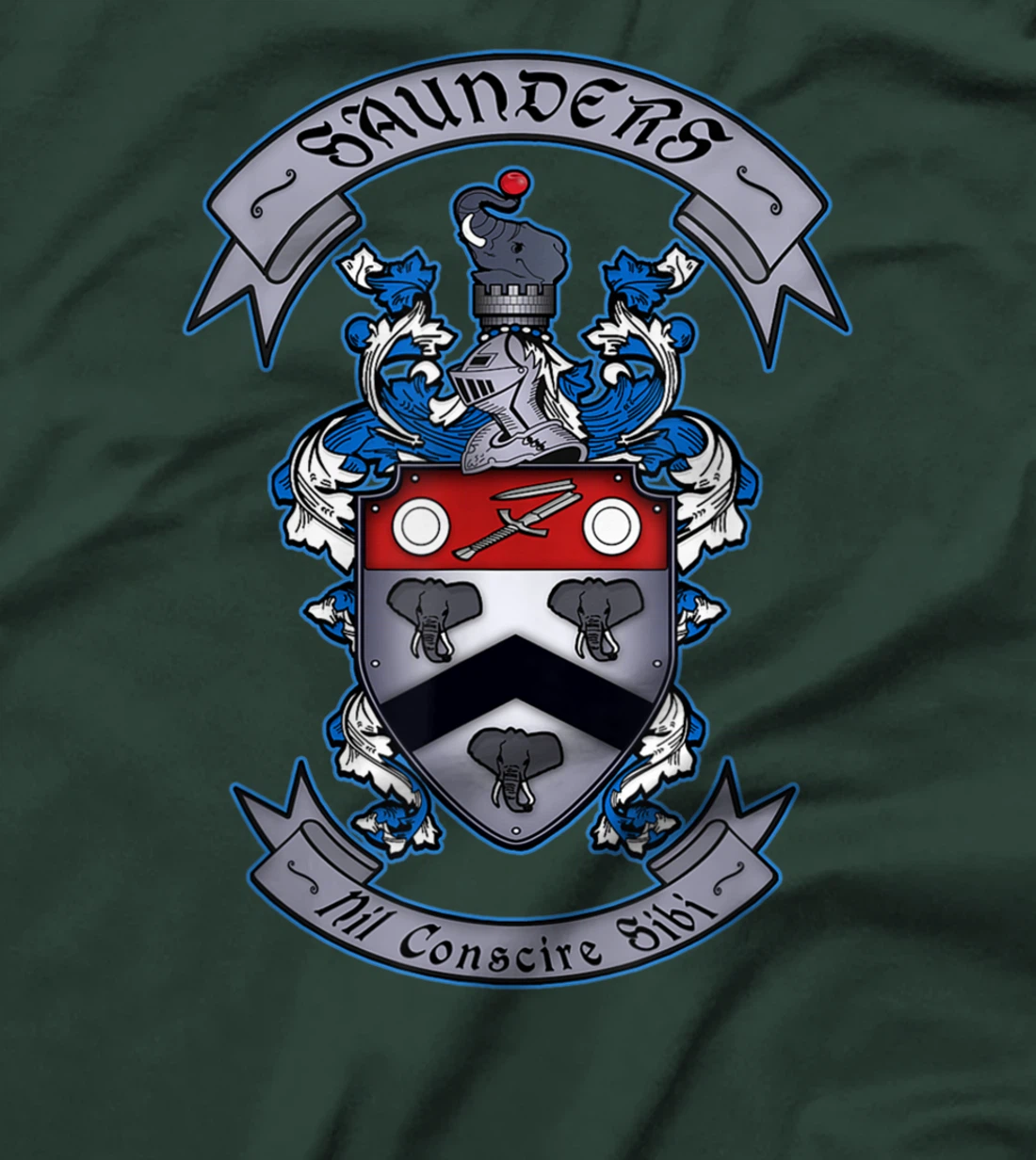 Saunders Family Crest T-Shirt T-Shirt