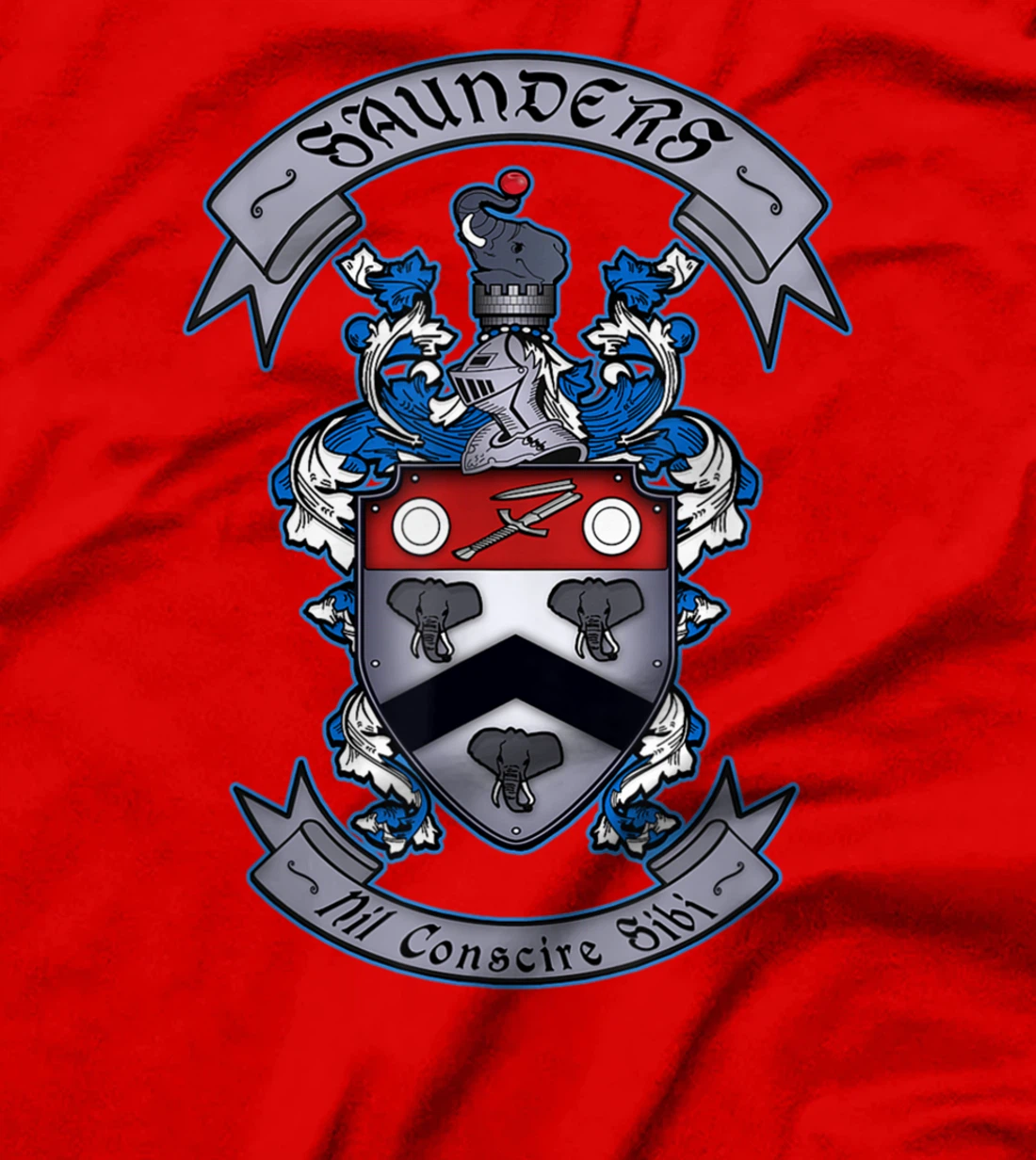 Saunders Family Crest T-Shirt T-Shirt