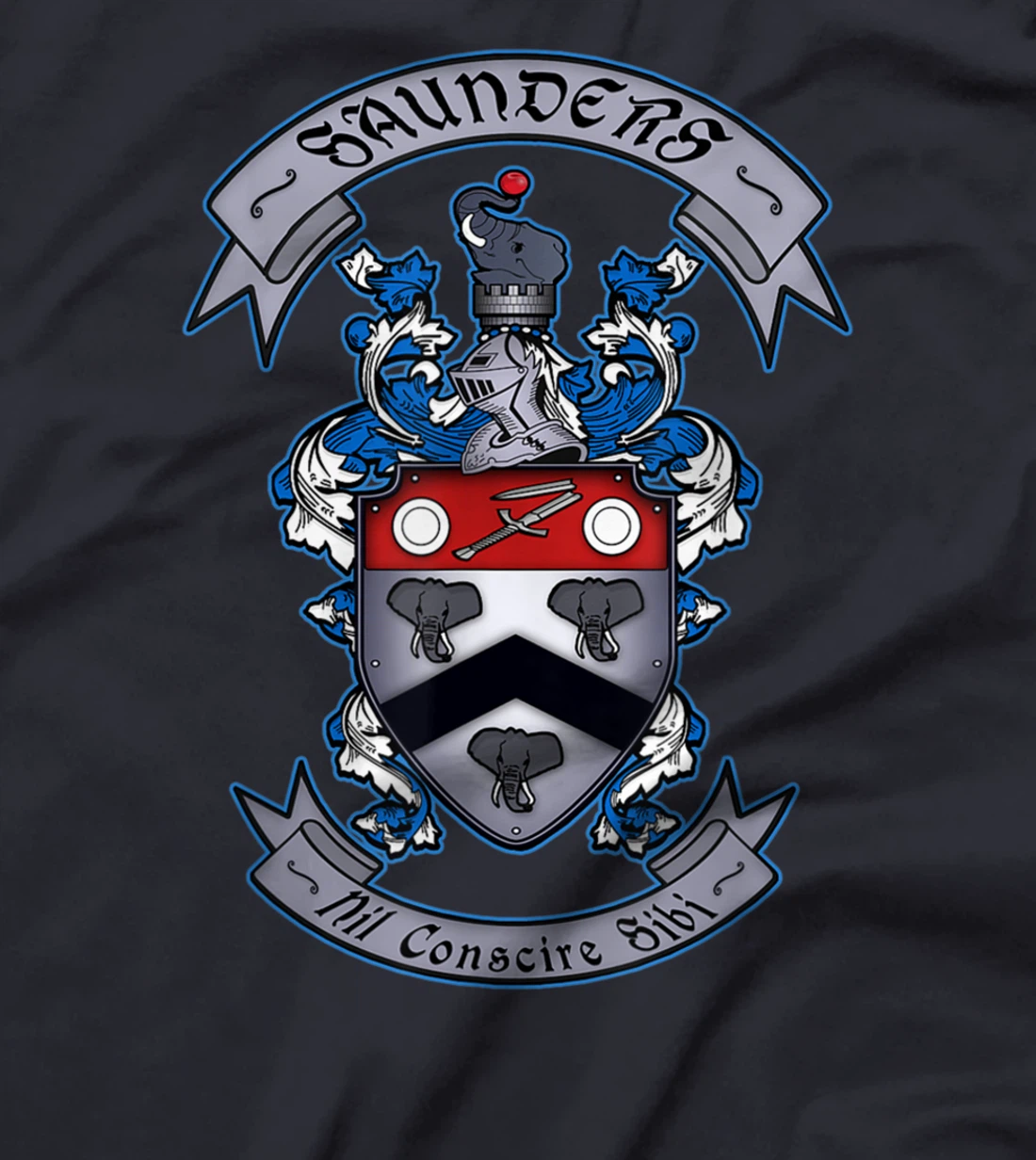 Saunders Family Crest T-Shirt T-Shirt