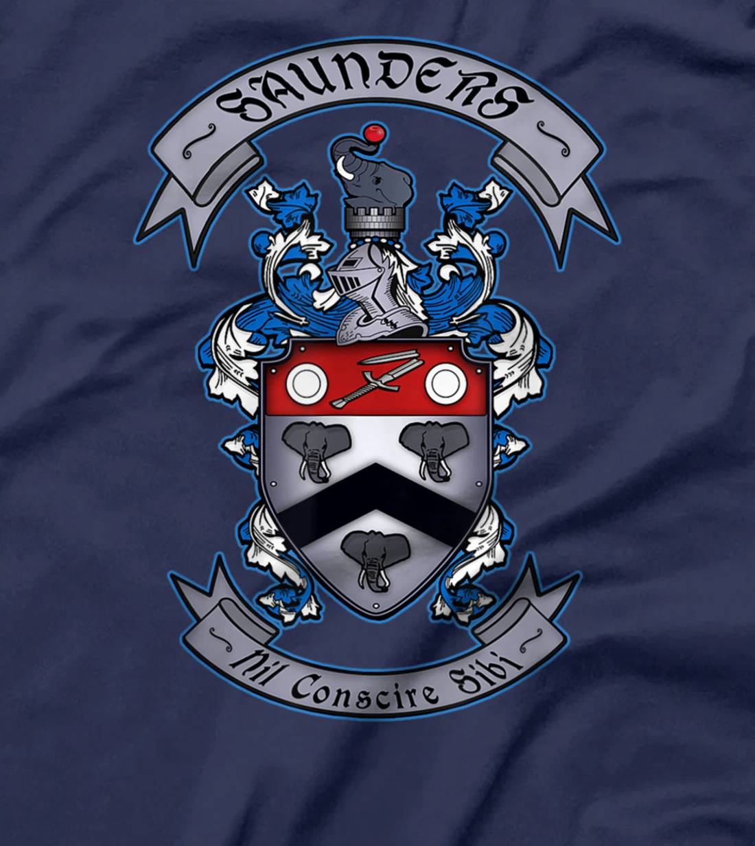 Saunders Family Crest T-Shirt T-Shirt