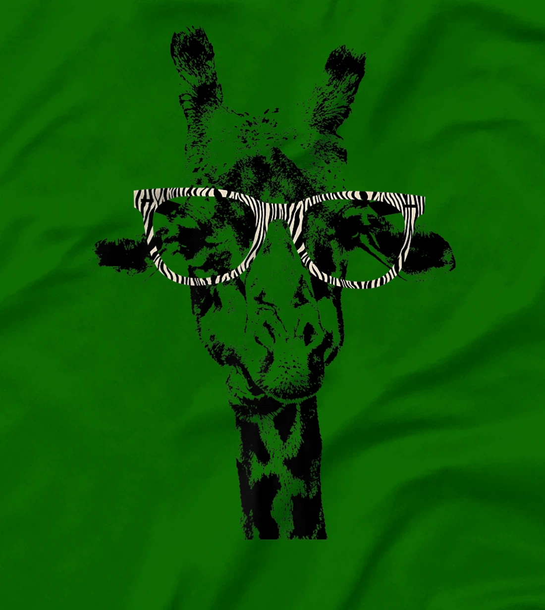 Womens Giraffe Tee Vintage Animal Zebra Print Glasses T-Shirt, Kid T-Shirt and Women T-Shirt