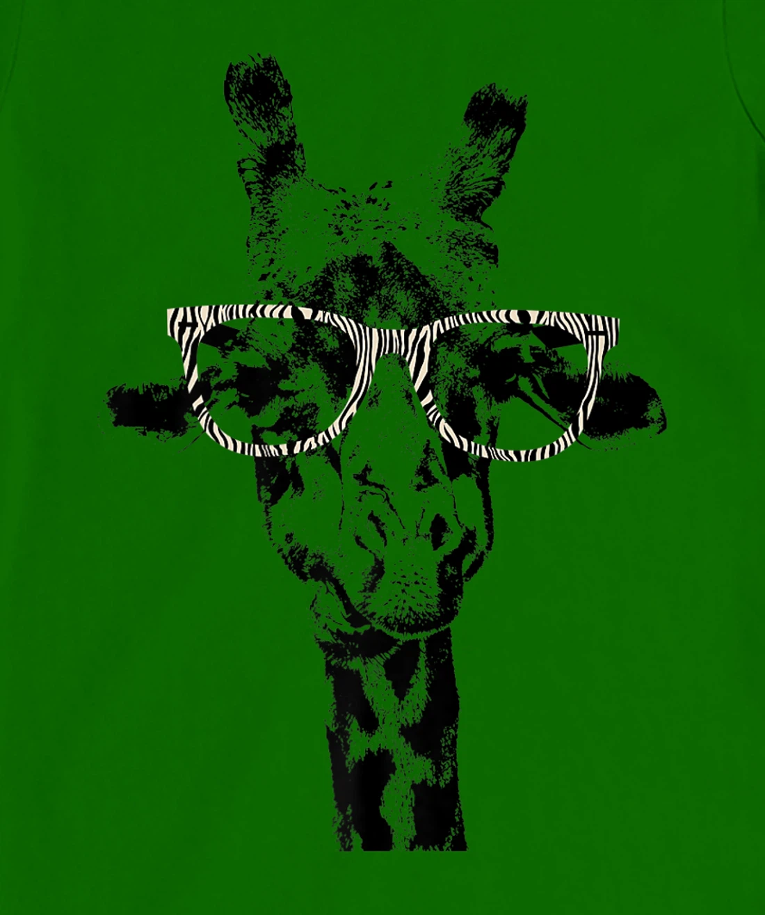 Womens Giraffe Tee Vintage Animal Zebra Print Glasses T-Shirt, Kid T-Shirt and Women T-Shirt