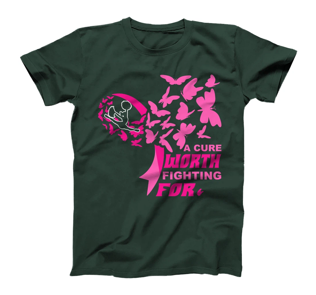 Cheer Breast Cancer Pink Ribbon Cheerleading T-Shirt