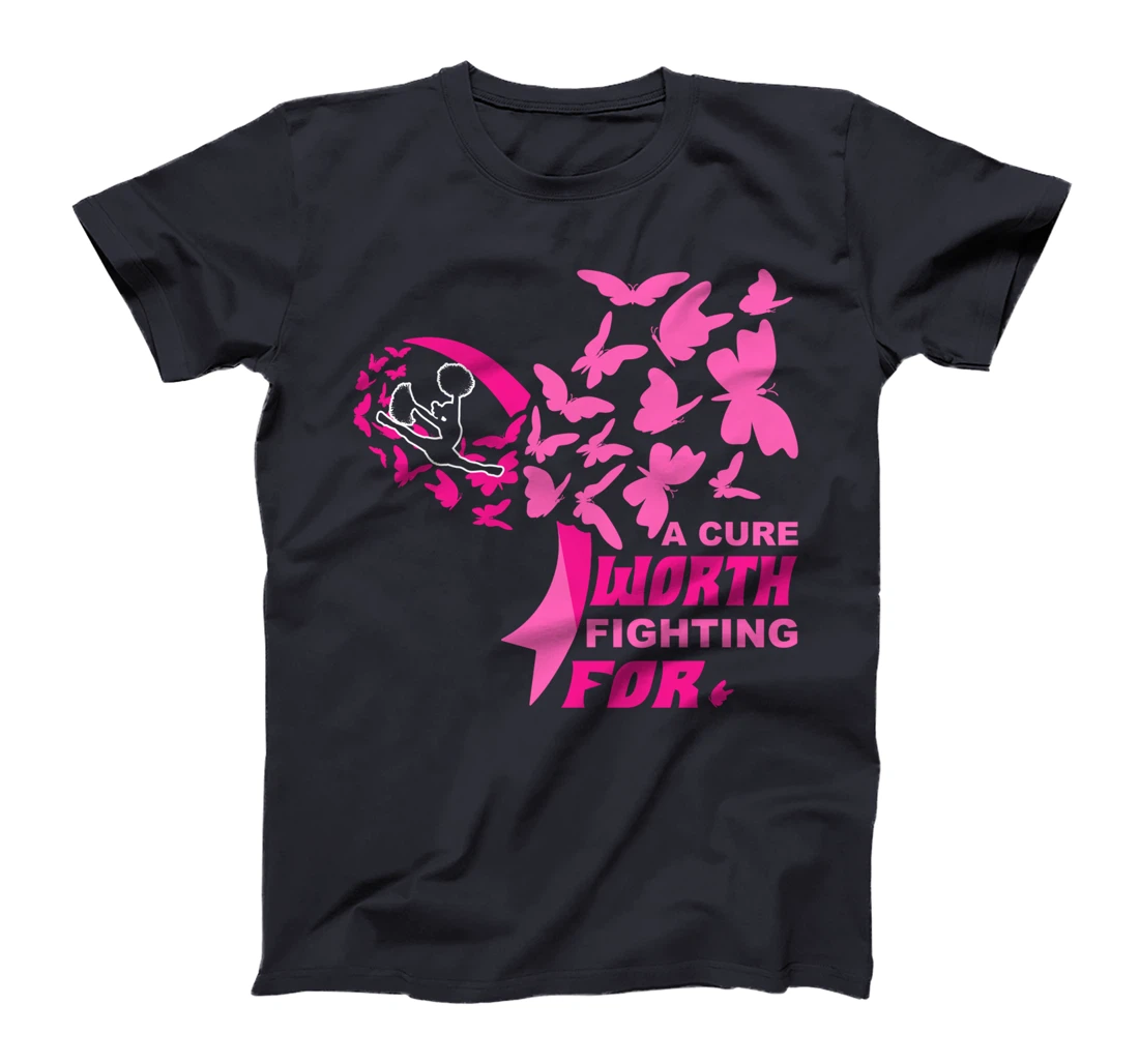 Cheer Breast Cancer Pink Ribbon Cheerleading T-Shirt