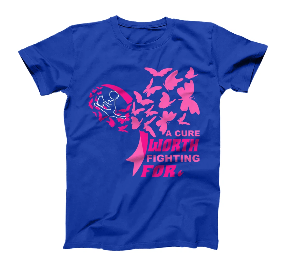 Cheer Breast Cancer Pink Ribbon Cheerleading T-Shirt