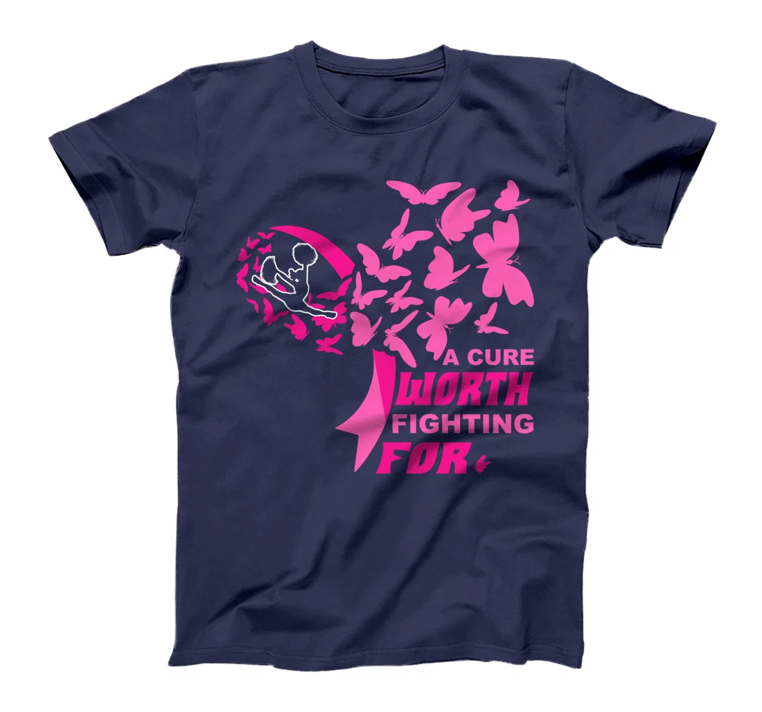 Cheer Breast Cancer Pink Ribbon Cheerleading T-Shirt
