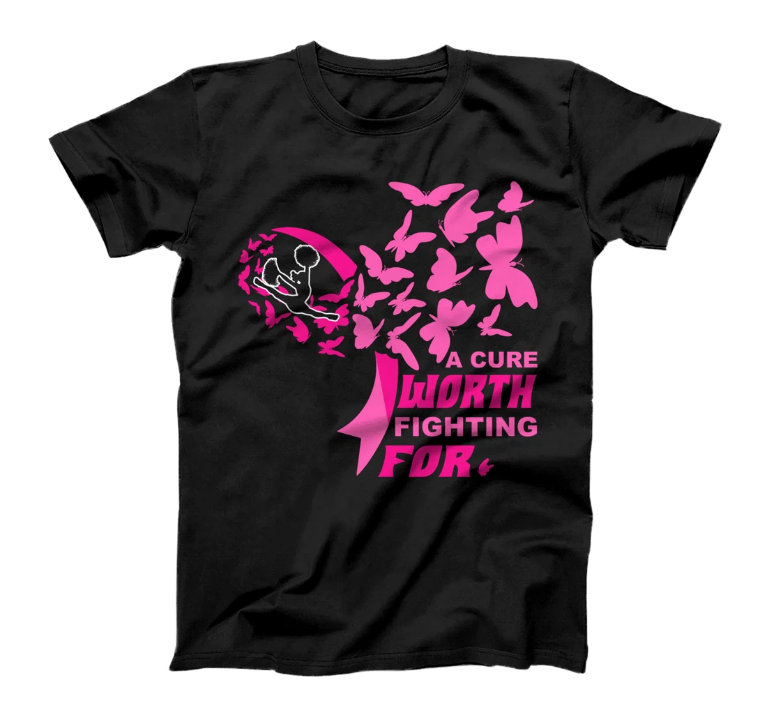 Cheer Breast Cancer Pink Ribbon Cheerleading T-Shirt